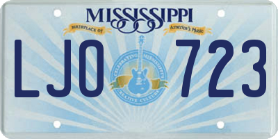 MS license plate LJO723
