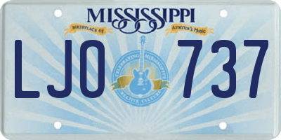 MS license plate LJO737