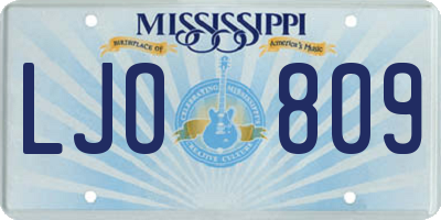MS license plate LJO809