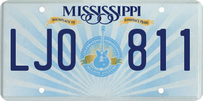 MS license plate LJO811