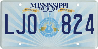 MS license plate LJO824