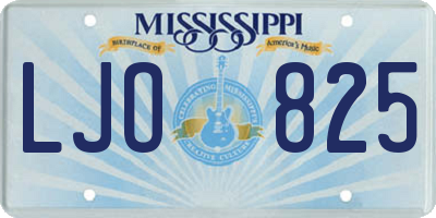 MS license plate LJO825