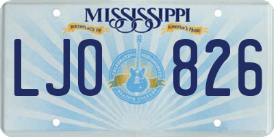 MS license plate LJO826