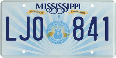 MS license plate LJO841
