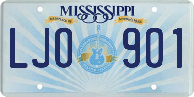 MS license plate LJO901