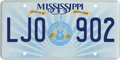 MS license plate LJO902