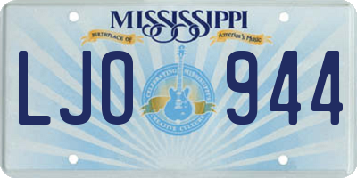 MS license plate LJO944