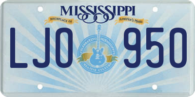 MS license plate LJO950