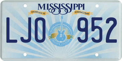 MS license plate LJO952