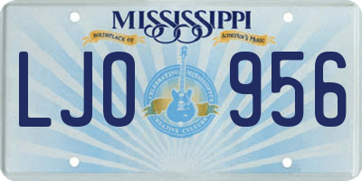 MS license plate LJO956