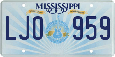 MS license plate LJO959