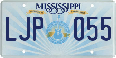 MS license plate LJP055