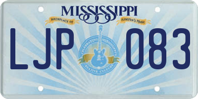 MS license plate LJP083