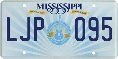 MS license plate LJP095