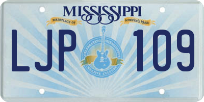 MS license plate LJP109