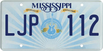MS license plate LJP112