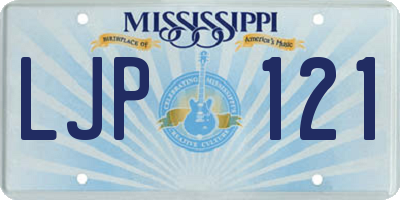 MS license plate LJP121