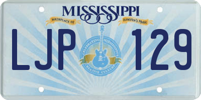 MS license plate LJP129