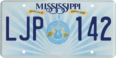 MS license plate LJP142
