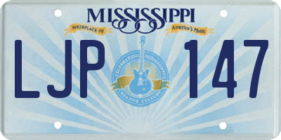 MS license plate LJP147