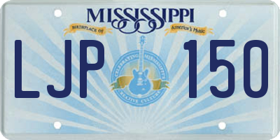 MS license plate LJP150