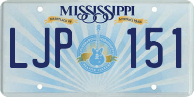 MS license plate LJP151
