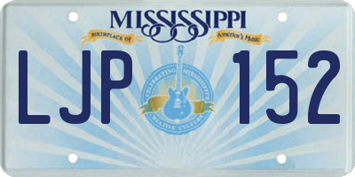 MS license plate LJP152