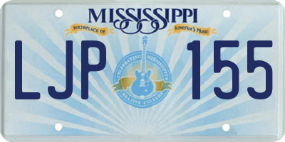 MS license plate LJP155