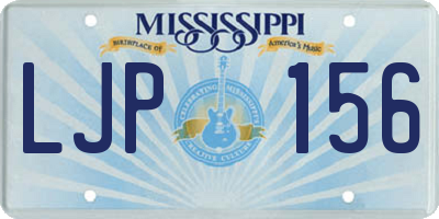 MS license plate LJP156