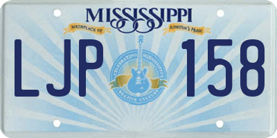 MS license plate LJP158