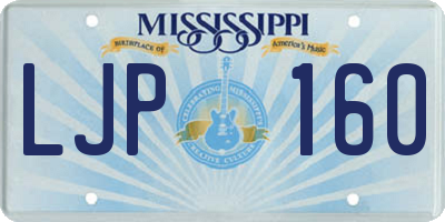 MS license plate LJP160