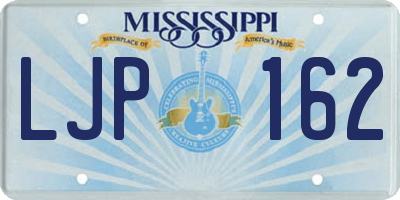 MS license plate LJP162