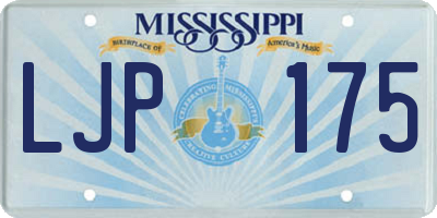 MS license plate LJP175