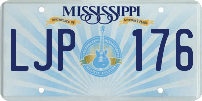 MS license plate LJP176