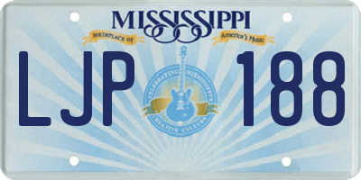 MS license plate LJP188