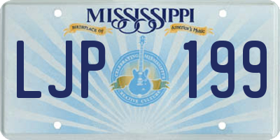 MS license plate LJP199