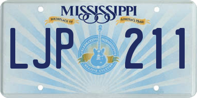MS license plate LJP211