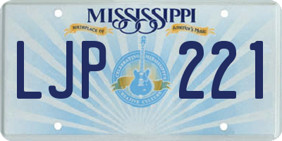 MS license plate LJP221