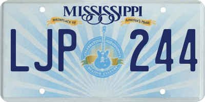 MS license plate LJP244