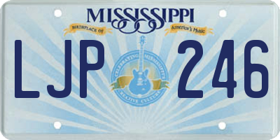 MS license plate LJP246