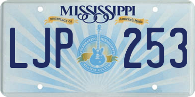 MS license plate LJP253