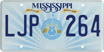 MS license plate LJP264