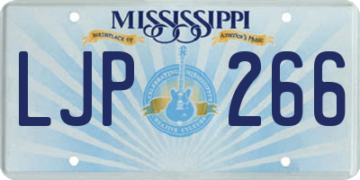 MS license plate LJP266