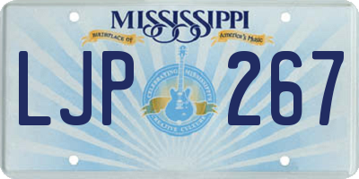 MS license plate LJP267