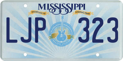 MS license plate LJP323