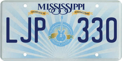 MS license plate LJP330