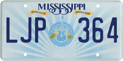 MS license plate LJP364