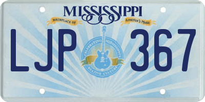 MS license plate LJP367