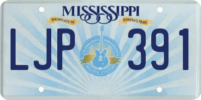 MS license plate LJP391