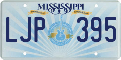 MS license plate LJP395